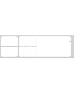 V-Notch® Misys/Sunquest/Epic Direct Thermal Label, Paper, 4-1/8"x1-3/16" 3" Core, White, 4300 per roll, 2 rolls per box