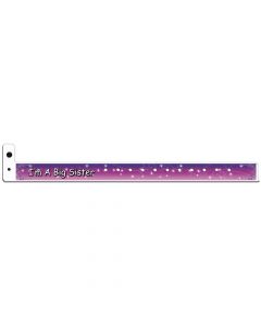 Bundle of Joy™ Write-on Wristband Poly 3/4" x 10" Pediatric "I'm A Big Sister" Multi Color - Stars - 250 per Box