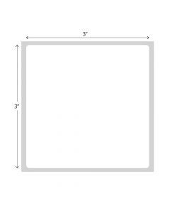 Direct Thermal Clean Room Labels, Alcohol Resistant Paper, Permanent, 3" x 3", 1" Plastic Core, 2 rolls of 750 labels