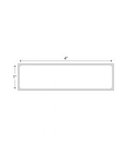 Direct Thermal Clean Room Labels, Alcohol Resistant Paper, Permanent, 4" x 1", 1" Plastic Core, 2 rolls of 1500 labels