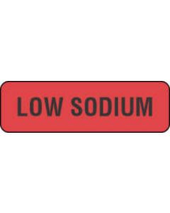 Label Paper Permanent Low Sodium, 1 1/4" x 3/8", Fl. Red, 1000 per Roll