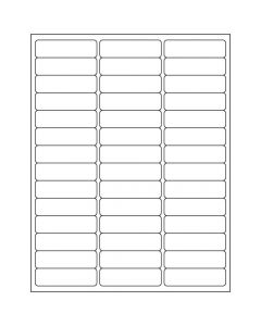 Label Laser Paper Permanent 2-5/8"x3/4" White 42 per Sheet, 250 Sheets per Box