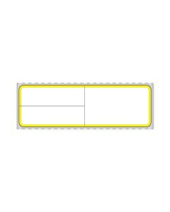 Label Meditech Direct Thermal Paper Permanent 1" Core 4"x1 1/4" White with Yellow 1000 per Roll, 8 Rolls per Case