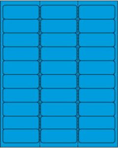 Chart Labels Laser Portrait 2 5/8"x1 Blue - 30 per Sheet, 30 Sheets per Pack