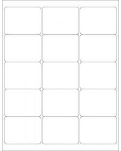 Chart Labels Laser Portrait 2 11/16" x 2" White - 15 per Sheet, 100 Sheets per Pack