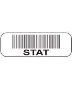 Communication Label (Paper, Permanent) STAT 1 1/2" x 1/2" White - 250 per Roll