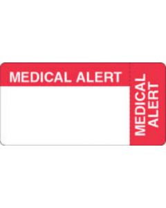 Label Wraparound Paper Removable Medical Alert 3-1/2" X 1-3/4" White with Red, 500 per Roll