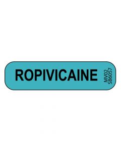 Label Paper Removable Ropivicaine, 1" Core, 1 7/16" x 3/8", Blue, 666 per Roll