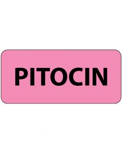 Label Paper Permanent Pitocin, 1" Core, 2 1/4" x 1", Fl. Pink, 420 per Roll