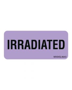 Lab Communication Label (Paper, Removable) Irradiated 2 1/4"x1 Lavender - 420 per Roll