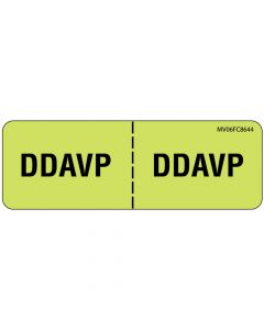 Label Paper Removable DDAVP: DDAVP, 1" Core, 2 15/16" x 1", Fl. Chartreuse, 333 per Roll