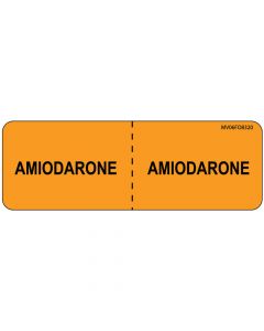 Label Paper Removable Amiodarone:, 1" Core, 2 15/16" x 1", Fl. Orange, 333 per Roll