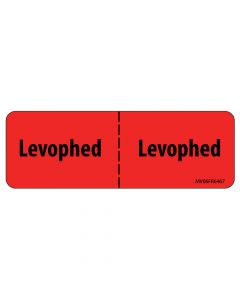 Label Paper Permanent Levophed: Levophed, 1" Core, 2 15/16" x 1", Fl. Red, 333 per Roll