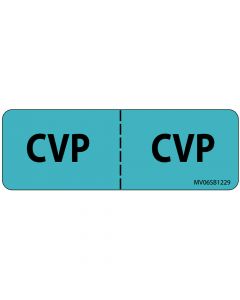 Label Paper Removable CVP: CVP, 1" Core, 2 15/16" x 1", Blue, 333 per Roll