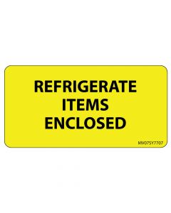 Label Paper Permanent Refrigerate Items, 1" Core, 2 15/16" x 1", 1/2", Yellow, 333 per Roll