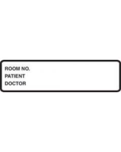 Binder/Chart Label Flex for Vinyl Binders Paper Removable Room No. Patient 5 3/8" x 1 3/8" White 500 per Roll