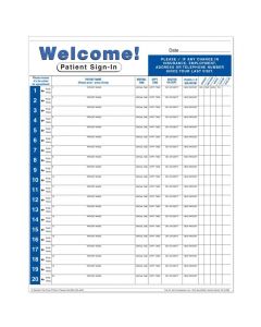 Paper/Label Form Sign-In Form Permanent 8-1/2" X 11" White, 125 per Package