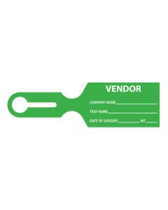 Ident-Alert® Message Tag "Vendor" 8 1/2"x2 1/2" Green 1000 per Case