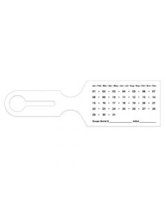 Ident-Alert® Scope Tag "Date, Serial # and Initials" 8 1/2"x2 1/2" White 1000 per Case