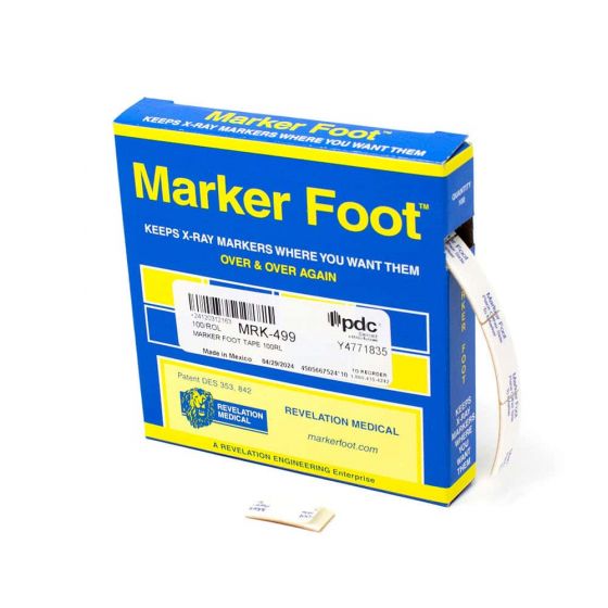 Marker Foot™ X-Ray Marker Accessory Tape, Adhesive, 100 Per Roll, White